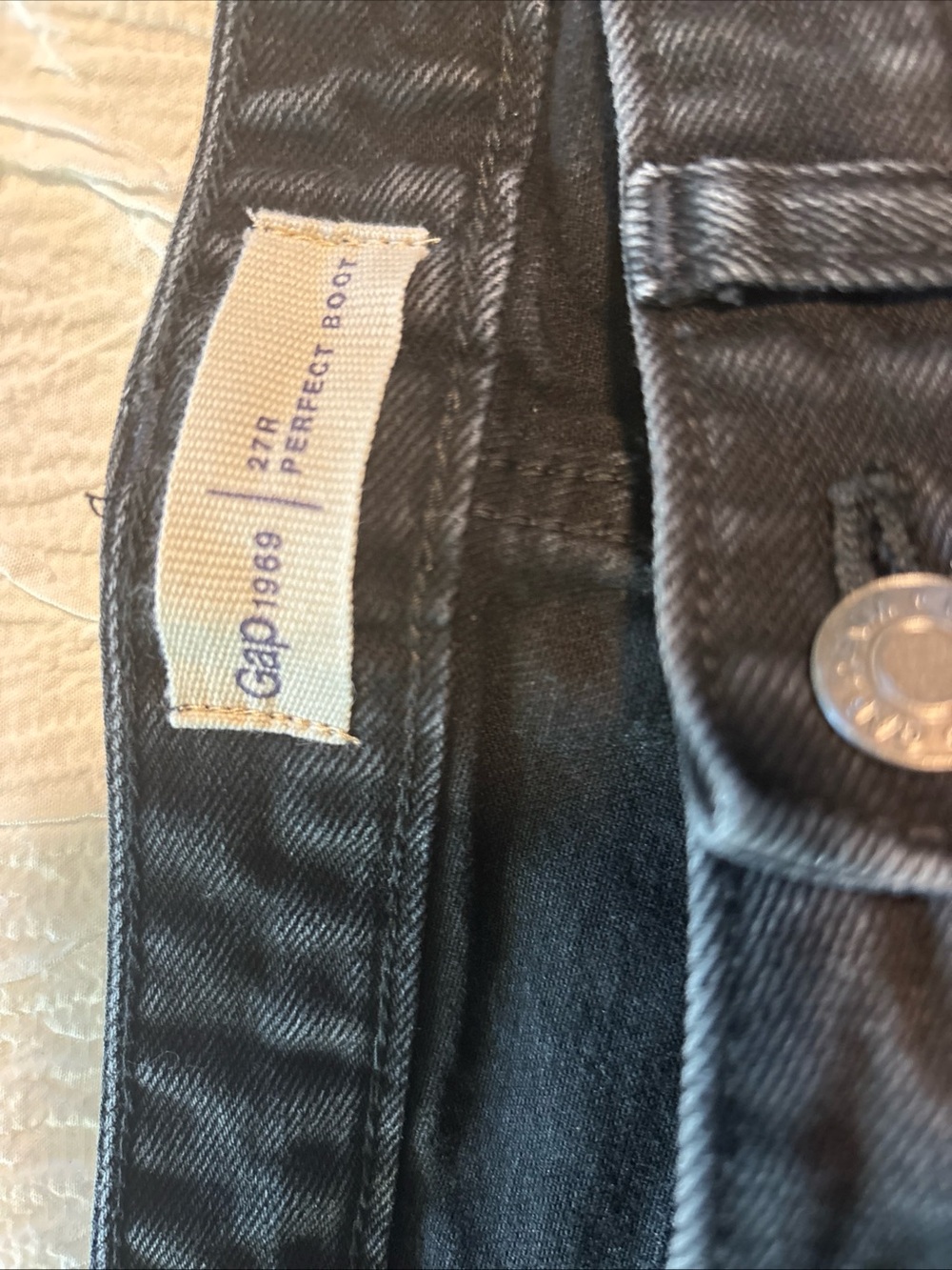 GAP Black Denim Jeans with Tag Detail